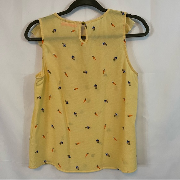 Sweet Collection, Sleeveless Blouse, Size Medium. Yellow Floral. Excellent cond! - Picture 4 of 6